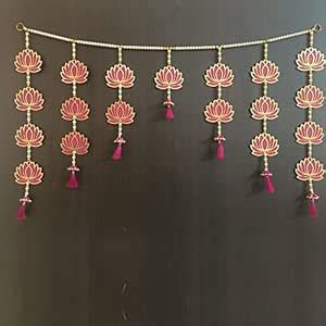 MyGiftyShop Handmade Door Hanging Pink Lotus Style Bandarwal Toran (TL ...