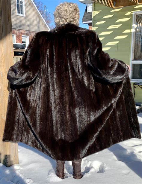 Vintage Black Mink Coat Dark Ranch Mink Full Length Coat - Etsy