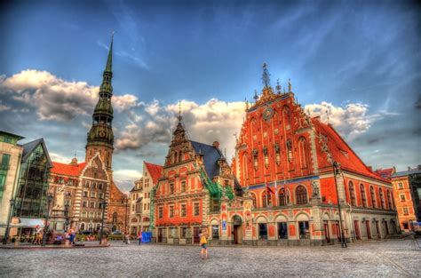 Riga's Architectural Splendor: Stunning HD Cityscape of Latvia's Historic Heart