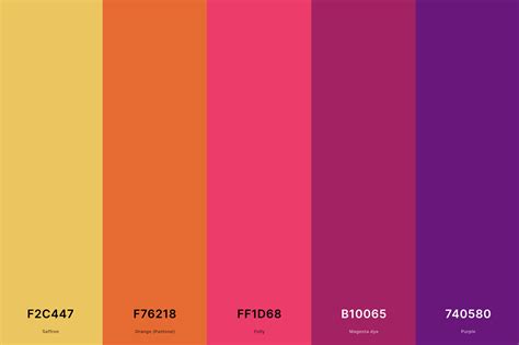 25 best sunset color palettes with names and hex codes – Artofit