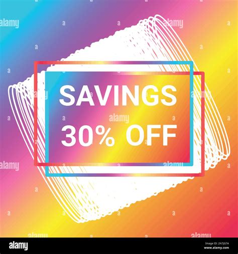 shop now sale savings 30 percent off sign holographic gradient over art ...
