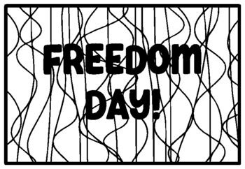 FREEDOM DAY! Juneteenth Coloring Pages school resource by Anisha Sharma