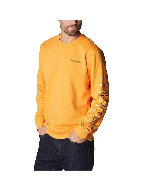 Buy Orange M Columbia Logo Fleece Crew for Men Online at Columbia ...