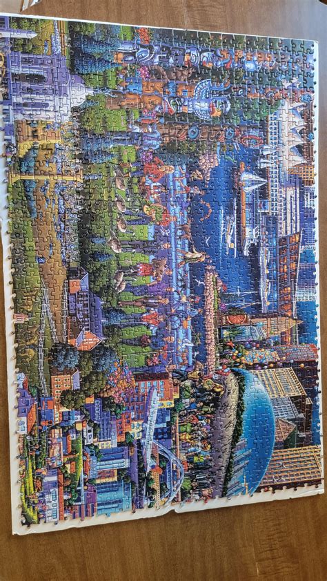 10,000/60,000 pieces done of the world's largest jigsaw puzzle done ...