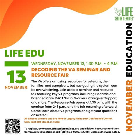 Decoding the VA: Seminar & Resource Fair, Legacy Plaza East Tulsa, 13 ...