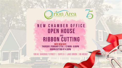 NEW DATE: New Chamber Office Open House and Ribbon Cutting, 106 W ...