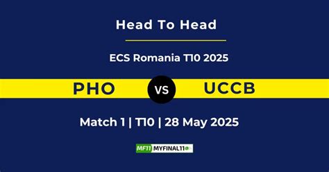 PHO vs UCCB Player Battle & Head to Head Team Stats - ECS T10 Romania 2025