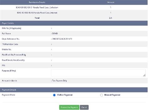 E-Treasury Portal for Tax Payments: SGSTD Operational Instructions