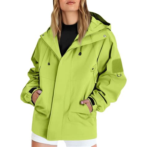 BODOAO Rain Jackets for Women Travel Plus Size Jacket with Hood ...