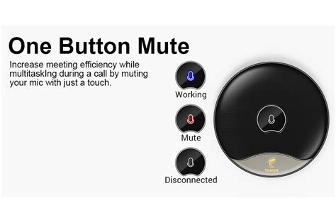 TONOR USB Conference Microphone, 360 Omnidirectional PC Computer ...