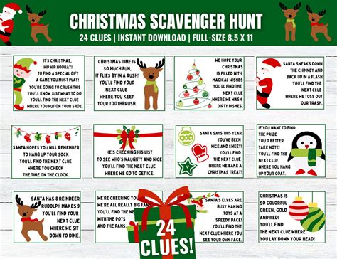 Christmas scavenger hunt for kids christmas treasure hunt fun christmas ...