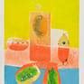 Potato Heads Go To The Beach Printmaking by Casey Blanchard | Saatchi Art