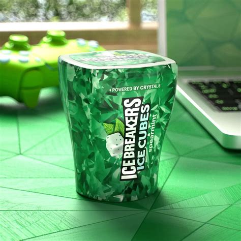 Ice Breakers Ice Cubes Spearmint Sugar Free Chewing Gum - Shop Gum ...