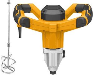 GSK Cut Paint Mixer 1400W with Connector Rod, 120mm Mixing Paddle, 2 ...