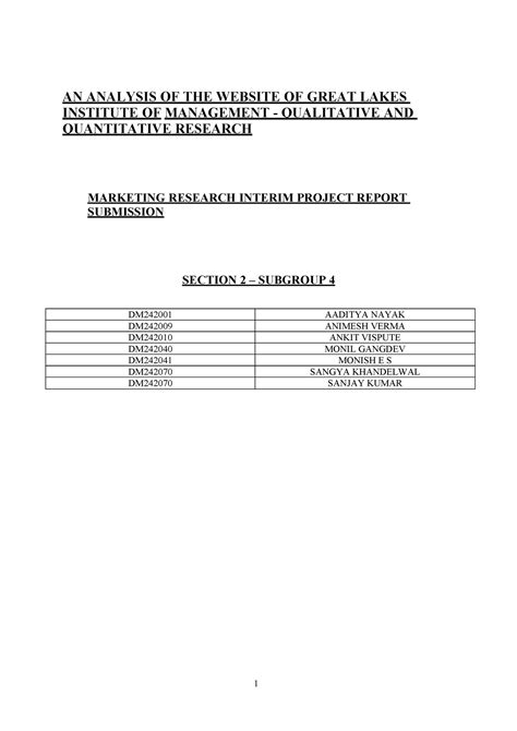 M.R. Project final Sec2 Sub4 - AN ANALYSIS OF THE WEBSITE OF GREAT ...