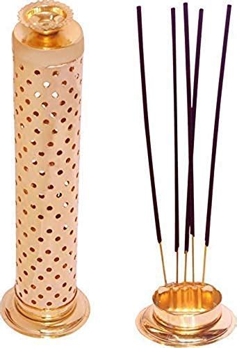 Amuse Brass Agarbatti/Dhoop Stand and Cover with Ash Catcher - Large ...
