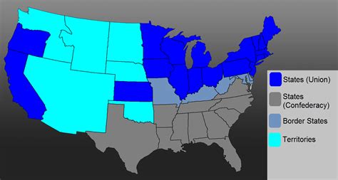 Civil War Map Border States