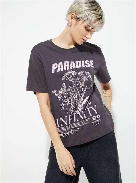 Buy ALAYA F x URB_N Women Printed Relaxed Fit T-shirt Online at just Rs ...