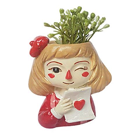 Wonderland ( Single pc ) 4" Girl Shape Flower Pots Outdoor Indoor ...
