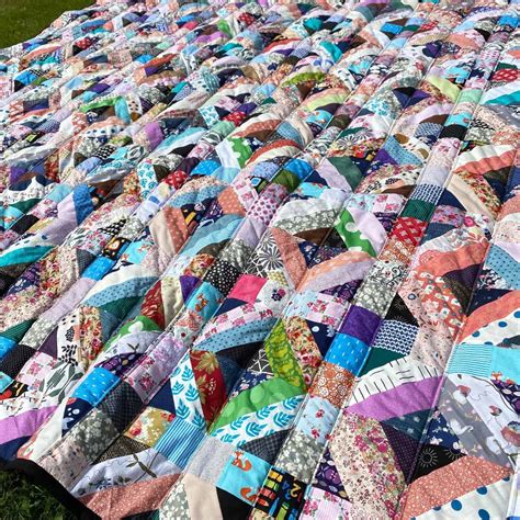 Quilt as You Go in Sections - Queen Sized Quilt - Scrap Fabric Love