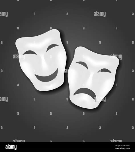 Comedy and tragedy masks Black and White Stock Photos & Images - Alamy