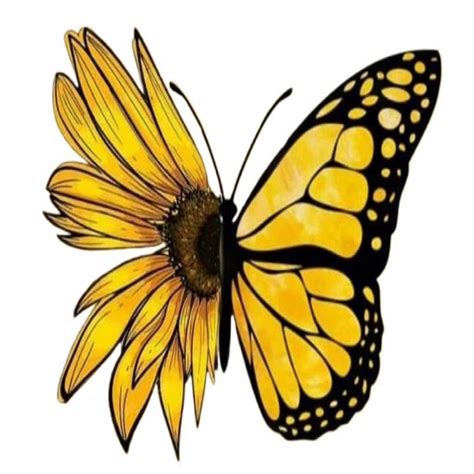 Simply Inked Butterfly Temporary Tattoo Designs (Sunflower Butterfly ...