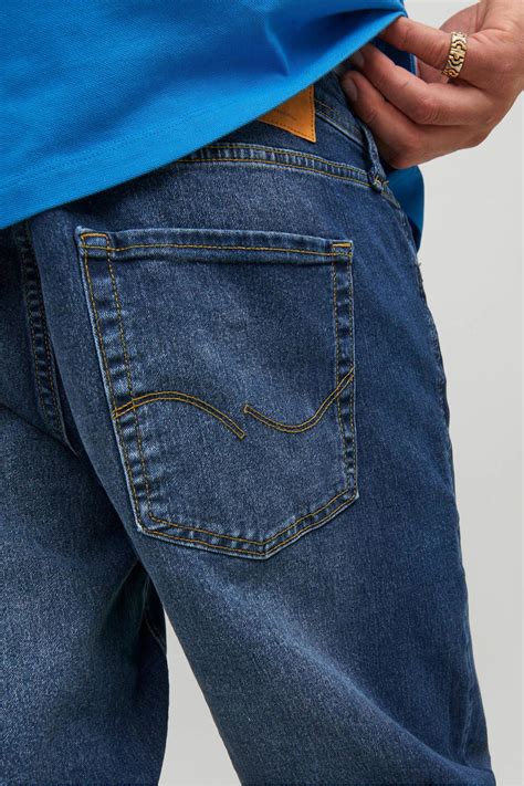 JACK & JONES PLUS SIZE slim fit jeans JJIGLENN Plus Size blue denim ...