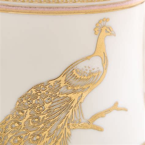 Buy Ebony Peacock Diamond Set of 6 Bone China Printed Coffee Mugs ...