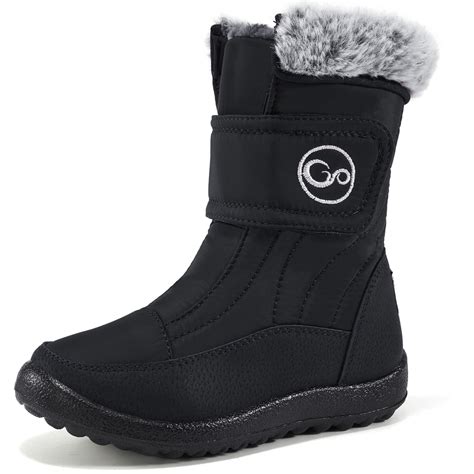 Ecetana Girls Boys Kids Snow Boots Waterproof Slip Resistant Outdoor ...