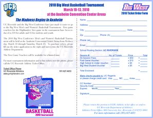 Fillable Online 2010 Big West Basketball Tournament March 10-13, 2010 ...