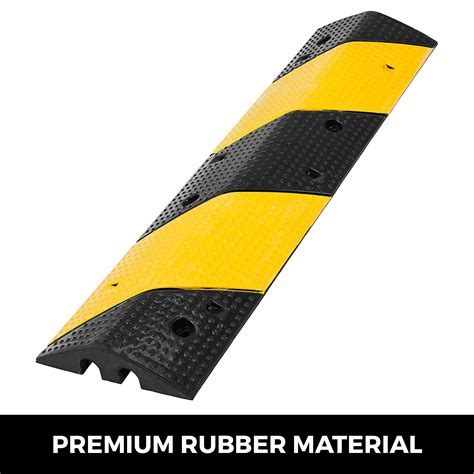 Happybuy 3 Feet Rubber Speed Bump Driveway Modular 22046lbs Load Speed ...