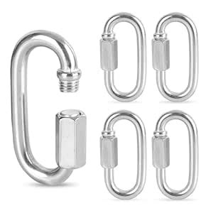 FARQAN Stainless Steel Chain Quick Links- 5 Pack 5/16” Large Locking ...