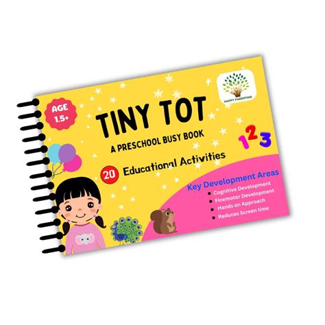 Tiny Tot|Preschool Busy Book|Montessori Activity| 20 Educational ...
