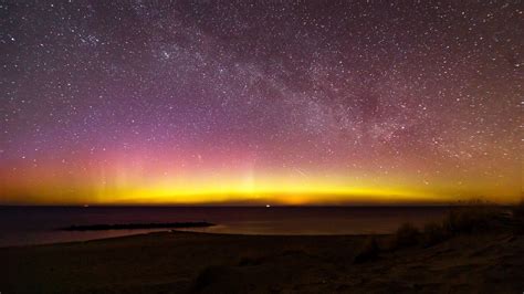 Download wallpaper 1920x1080 northern lights, milky way, starry sky ...