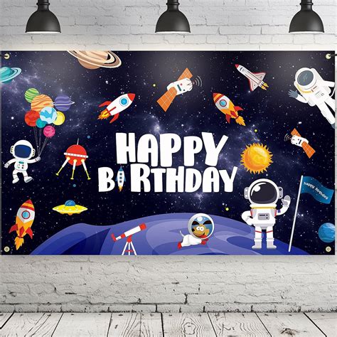 Dendrim Space-themed Birthday Backdrop Banner for Boys' India | Ubuy