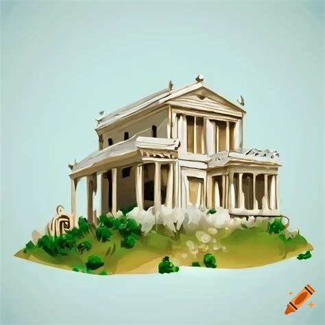 Ancient Greek Palaces Drawing