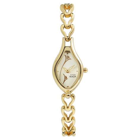 Buy Online Titan Raga Essentials Champagne Dial Women Watch With Metal ...