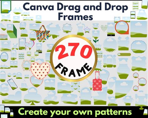 Buy 270 Canva Drag & Drop Frames Bundle | Editable Templates, Digital ...