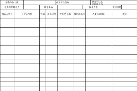 常住人口信息登记表Excel模板_千库网(excelID：151008)