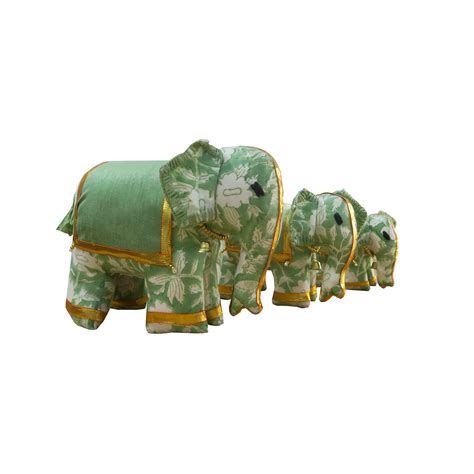 Block Printed Elephant (Green) – The PDKF Store