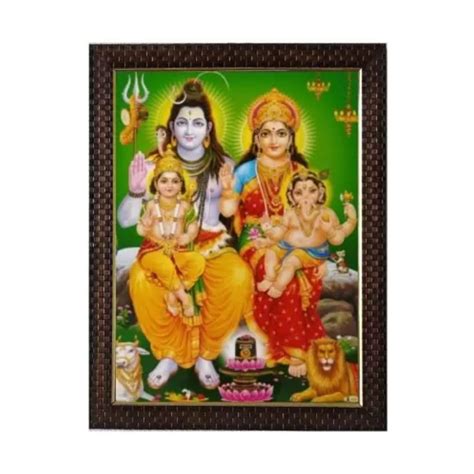 Lord Shiva Family Parivar Relogious Photo Frame/Lord Shiva Parvati ...