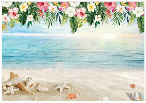 Buy Allenjoy 7x5ft Tropical Beach Photography Backdrop Hawaii Summer ...