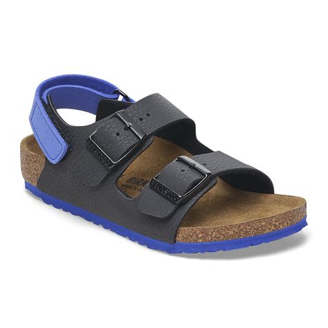 Milano AS Kids Birko-Flor Desert Soil Black/Ultra Blue | BIRKENSTOCK