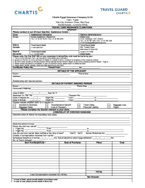 Fillable Online TravelCareClaimFormPDF Fax Email Print - pdfFiller
