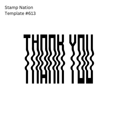 Pre-Designed Rubber Stamp #613 (Thank You) (Paper | Fabric | Canvas ...