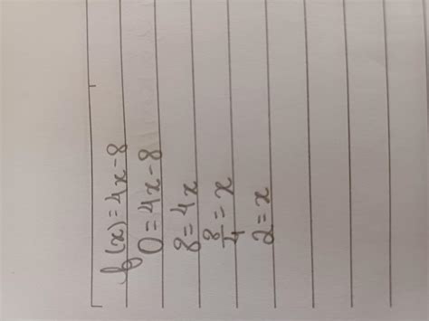 Determine os zeros ou raizes das funções: f(x)=4x-8 - brainly.com.br