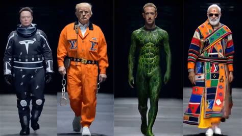 Elon Musk's AI fashion show: Watch Zuckerberg, Trump and other ...