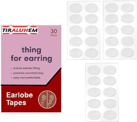 Buy VIVNITS Invisible Ear Lobe Support for Earrings Earlobe Tapes and ...