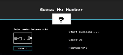 Guess My Number JavaScript 的图像结果