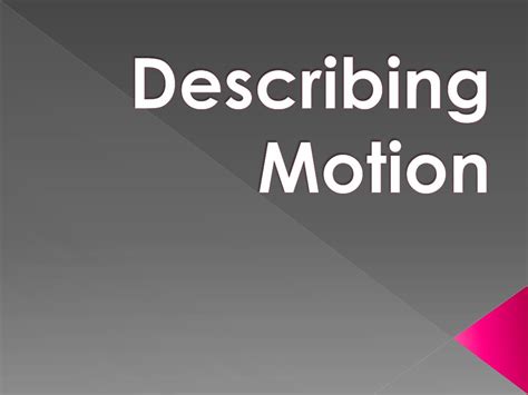 Describing Motion 的图像结果